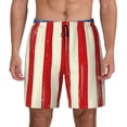 thumbnail image 1 of Lsque Mens Swim Trunks America Flags2 Pattern - Bathing Suit Compression Liner - Beach Swim Shorts Swimwear - (S-3XL) - Stretch Quick Dry -Large, 1 of 9