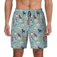 thumbnail image 1 of Lsque Mens Swim Trunks Animal Dog Pattern - Bathing Suit Compression Liner - Beach Swim Shorts Swimwear - (S-3XL) - Stretch Quick Dry -X-Large, 1 of 9