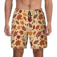 thumbnail image 1 of Lsque Mens Swim Trunks Autumn Leaves 2 Pattern - Bathing Suit Compression Liner - Beach Swim Shorts Swimwear - (S-3XL) - Stretch Quick Dry -X-Large, 1 of 9