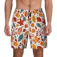 thumbnail image 1 of Lsque Mens Swim Trunks Autumn Leaves Pattern - Bathing Suit Compression Liner - Beach Swim Shorts Swimwear - (S-3XL) - Stretch Quick Dry -3X-Large, 1 of 9