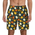 thumbnail image 1 of Lsque Mens Swim Trunks Autumn Pumpkin Maple Leaf Plants Pattern - Bathing Suit Compression Liner - Beach Swim Shorts Swimwear - (S-3XL) - Stretch Quick Dry -, 1 of 9