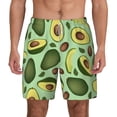 thumbnail image 1 of Lsque Mens Swim Trunks Avocado With Seeds Pattern - Bathing Suit Compression Liner - Beach Swim Shorts Swimwear - (S-3XL) - Stretch Quick Dry -XX-Large, 1 of 9
