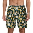 thumbnail image 1 of Lsque Mens Swim Trunks Bear Sunflower Pattern - Bathing Suit Compression Liner - Beach Swim Shorts Swimwear - (S-3XL) - Stretch Quick Dry -Medium, 1 of 9