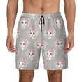 thumbnail image 1 of Lsque Mens Swim Trunks Beautiful Rabbit1 Pattern - Bathing Suit Compression Liner - Beach Swim Shorts Swimwear - (S-3XL) - Stretch Quick Dry -3X-Large, 1 of 9