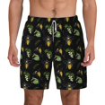 thumbnail image 1 of Lsque Mens Swim Trunks Bee Floral Pattern - Bathing Suit Compression Liner - Beach Swim Shorts Swimwear - (S-3XL) - Stretch Quick Dry -Small, 1 of 9