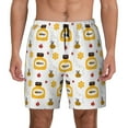 thumbnail image 1 of Lsque Mens Swim Trunks Bees and Flowers Pattern - Bathing Suit Compression Liner - Beach Swim Shorts Swimwear - (S-3XL) - Stretch Quick Dry -X-Large, 1 of 9