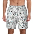 thumbnail image 1 of Lsque Mens Swim Trunks Bicycle Pattern - Bathing Suit Compression Liner - Beach Swim Shorts Swimwear - (S-3XL) - Stretch Quick Dry -XX-Large, 1 of 9