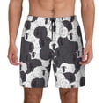 thumbnail image 1 of Lsque Mens Swim Trunks Black And White Sheeps Pattern - Bathing Suit Compression Liner - Beach Swim Shorts Swimwear - (S-3XL) - Stretch Quick Dry -Small, 1 of 9