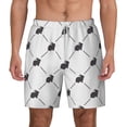 thumbnail image 1 of Lsque Mens Swim Trunks Black Rabbit Pattern - Bathing Suit Compression Liner - Beach Swim Shorts Swimwear - (S-3XL) - Stretch Quick Dry -XX-Large, 1 of 9
