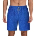 thumbnail image 1 of Lsque Mens Swim Trunks Blue Glitter Pattern - Bathing Suit Compression Liner - Beach Swim Shorts Swimwear - (S-3XL) - Stretch Quick Dry -3X-Large, 1 of 9