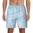 thumbnail image 1 of Lsque Mens Swim Trunks Blue Marble Pattern - Bathing Suit Compression Liner - Beach Swim Shorts Swimwear - (S-3XL) - Stretch Quick Dry -XX-Large, 1 of 9