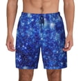 thumbnail image 1 of Lsque Mens Swim Trunks Blurred Star Snow Christmas Pattern - Bathing Suit Compression Liner - Beach Swim Shorts Swimwear - (S-3XL) - Stretch Quick Dry -XX-Large, 1 of 9