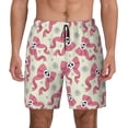 thumbnail image 1 of Lsque Mens Swim Trunks Bow With Sugar Skull Pattern - Bathing Suit Compression Liner - Beach Swim Shorts Swimwear - (S-3XL) - Stretch Quick Dry -Large, 1 of 9