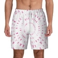 thumbnail image 1 of Lsque Mens Swim Trunks Breast Cancer Awareness (4) Pattern - Bathing Suit Compression Liner - Beach Swim Shorts Swimwear - (S-3XL) - Stretch Quick Dry -Small, 1 of 9