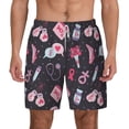 thumbnail image 1 of Lsque Mens Swim Trunks Breast Cancer Awareness1 Pattern - Bathing Suit Compression Liner - Beach Swim Shorts Swimwear - (S-3XL) - Stretch Quick Dry -Small, 1 of 9