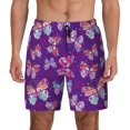 thumbnail image 1 of Lsque Mens Swim Trunks Bright Butterflies Pattern - Bathing Suit Compression Liner - Beach Swim Shorts Swimwear - (S-3XL) - Stretch Quick Dry -Small, 1 of 9