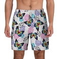 thumbnail image 1 of Lsque Mens Swim Trunks Bright Butterflies1 Pattern - Bathing Suit Compression Liner - Beach Swim Shorts Swimwear - (S-3XL) - Stretch Quick Dry -X-Large, 1 of 9