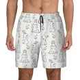thumbnail image 1 of Lsque Mens Swim Trunks Bunny And Bird Pattern - Bathing Suit Compression Liner - Beach Swim Shorts Swimwear - (S-3XL) - Stretch Quick Dry -Medium, 1 of 8