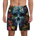 thumbnail image 1 of Lsque Mens Swim Trunks Butterfly Flower Skull A Pattern - Bathing Suit Compression Liner - Beach Swim Shorts Swimwear - (S-3XL) - Stretch Quick Dry -XX-Large, 1 of 9