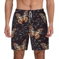 thumbnail image 1 of Lsque Mens Swim Trunks Butterfly1 Pattern - Bathing Suit Compression Liner - Beach Swim Shorts Swimwear - (S-3XL) - Stretch Quick Dry -Large, 1 of 9