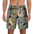 thumbnail image 1 of Lsque Mens Swim Trunks Cactus Garden Pattern - Bathing Suit Compression Liner - Beach Swim Shorts Swimwear - (S-3XL) - Stretch Quick Dry -3X-Large, 1 of 9