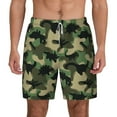 thumbnail image 1 of Lsque Mens Swim Trunks Camouflage Dinosaur Pattern - Bathing Suit Compression Liner - Beach Swim Shorts Swimwear - (S-3XL) - Stretch Quick Dry -Medium, 1 of 9