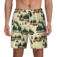thumbnail image 1 of Lsque Mens Swim Trunks Camping Caravan 1 Pattern - Bathing Suit Compression Liner - Beach Swim Shorts Swimwear - (S-3XL) - Stretch Quick Dry -, 1 of 9