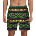 thumbnail image 1 of Lsque Mens Swim Trunks Carnival Mardi Gras Pattern - Bathing Suit Compression Liner - Beach Swim Shorts Swimwear - (S-3XL) - Stretch Quick Dry -3X-Large, 1 of 9
