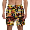 thumbnail image 1 of Lsque Mens Swim Trunks Cars Pattern - Bathing Suit Compression Liner - Beach Swim Shorts Swimwear - (S-3XL) - Stretch Quick Dry -Large, 1 of 9