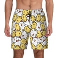 thumbnail image 1 of Lsque Mens Swim Trunks Cartoon Chicken Pattern - Bathing Suit Compression Liner - Beach Swim Shorts Swimwear - (S-3XL) - Stretch Quick Dry -3X-Large, 1 of 9