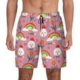 thumbnail image 1 of Lsque Mens Swim Trunks Cartoon Chicken Pattern - Bathing Suit Compression Liner - Beach Swim Shorts Swimwear - (S-3XL) - Stretch Quick Dry -Small, 1 of 9
