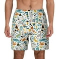 thumbnail image 1 of Lsque Mens Swim Trunks Cartoon Dinosaur Pattern - Bathing Suit Compression Liner - Beach Swim Shorts Swimwear - (S-3XL) - Stretch Quick Dry -3X-Large, 1 of 9