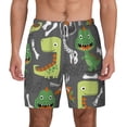 thumbnail image 1 of Lsque Mens Swim Trunks Cartoon Dinosaurs Pattern - Bathing Suit Compression Liner - Beach Swim Shorts Swimwear - (S-3XL) - Stretch Quick Dry -Large, 1 of 9