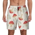 thumbnail image 1 of Lsque Mens Swim Trunks Cartoon Flat Mushrooms Pattern - Bathing Suit Compression Liner - Beach Swim Shorts Swimwear - (S-3XL) - Stretch Quick Dry -Small, 1 of 9