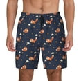 thumbnail image 1 of Lsque Mens Swim Trunks Cartoon Fox Pattern - Bathing Suit Compression Liner - Beach Swim Shorts Swimwear - (S-3XL) - Stretch Quick Dry -Small, 1 of 9