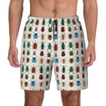 thumbnail image 1 of Lsque Mens Swim Trunks Cartoon Insects Pattern - Bathing Suit Compression Liner - Beach Swim Shorts Swimwear - (S-3XL) - Stretch Quick Dry -3X-Large, 1 of 9
