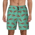 thumbnail image 1 of Lsque Mens Swim Trunks Cartoon Lobsters 4 Pattern - Bathing Suit Compression Liner - Beach Swim Shorts Swimwear - (S-3XL) - Stretch Quick Dry -, 1 of 9