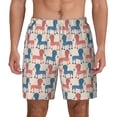 thumbnail image 1 of Lsque Mens Swim Trunks Cartoon Poodle Dog Pattern - Bathing Suit Compression Liner - Beach Swim Shorts Swimwear - (S-3XL) - Stretch Quick Dry -X-Large, 1 of 9