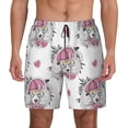 thumbnail image 1 of Lsque Mens Swim Trunks Cartoon Poodle Dog Pattern - Bathing Suit Compression Liner - Beach Swim Shorts Swimwear - (S-3XL) - Stretch Quick Dry -XX-Large, 1 of 9