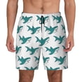 thumbnail image 1 of Lsque Mens Swim Trunks Cartoon Shark Pattern - Bathing Suit Compression Liner - Beach Swim Shorts Swimwear - (S-3XL) - Stretch Quick Dry -Small, 1 of 9
