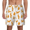 thumbnail image 1 of Lsque Mens Swim Trunks Cartoon Squirrel Pattern - Bathing Suit Compression Liner - Beach Swim Shorts Swimwear - (S-3XL) - Stretch Quick Dry -Large, 1 of 9