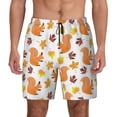 thumbnail image 1 of Lsque Mens Swim Trunks Cartoon Squirrel Pattern - Bathing Suit Compression Liner - Beach Swim Shorts Swimwear - (S-3XL) - Stretch Quick Dry -Large, 1 of 9