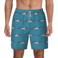 thumbnail image 1 of Lsque Mens Swim Trunks Cartoon Whale Pattern - Bathing Suit Compression Liner - Beach Swim Shorts Swimwear - (S-3XL) - Stretch Quick Dry -XX-Large, 1 of 9