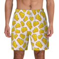 thumbnail image 1 of Lsque Mens Swim Trunks Cheese Pattern - Bathing Suit Compression Liner - Beach Swim Shorts Swimwear - (S-3XL) - Stretch Quick Dry -Small, 1 of 9