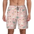 thumbnail image 1 of Lsque Mens Swim Trunks Chicken And Goose Pattern - Bathing Suit Compression Liner - Beach Swim Shorts Swimwear - (S-3XL) - Stretch Quick Dry -Large, 1 of 9