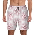 thumbnail image 1 of Lsque Mens Swim Trunks Christmas Snowflakes Pattern - Bathing Suit Compression Liner - Beach Swim Shorts Swimwear - (S-3XL) - Stretch Quick Dry -Small, 1 of 9