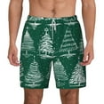 thumbnail image 1 of Lsque Mens Swim Trunks Christmas Trees Pattern - Bathing Suit Compression Liner - Beach Swim Shorts Swimwear - (S-3XL) - Stretch Quick Dry -Small, 1 of 9