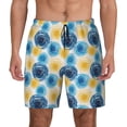 thumbnail image 1 of Lsque Mens Swim Trunks Circular Pattern - Bathing Suit Compression Liner - Beach Swim Shorts Swimwear - (S-3XL) - Stretch Quick Dry -Small, 1 of 9