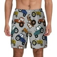 thumbnail image 1 of Lsque Mens Swim Trunks Color Tractor Pattern - Bathing Suit Compression Liner - Beach Swim Shorts Swimwear - (S-3XL) - Stretch Quick Dry -Medium, 1 of 9