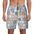 thumbnail image 1 of Lsque Mens Swim Trunks Colorful Cute Pig Pattern - Bathing Suit Compression Liner - Beach Swim Shorts Swimwear - (S-3XL) - Stretch Quick Dry -Large, 1 of 9